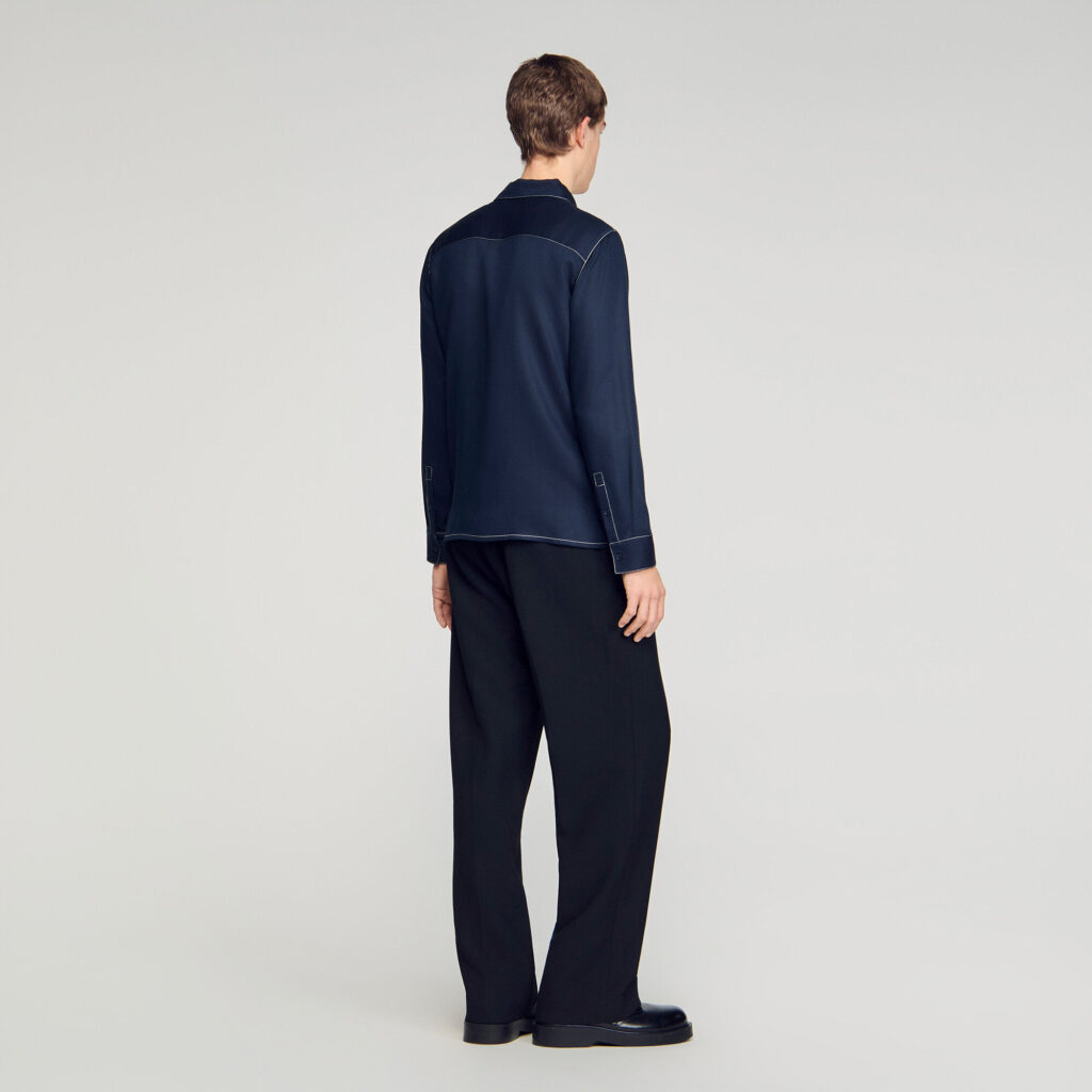 Chemise fluide zippée