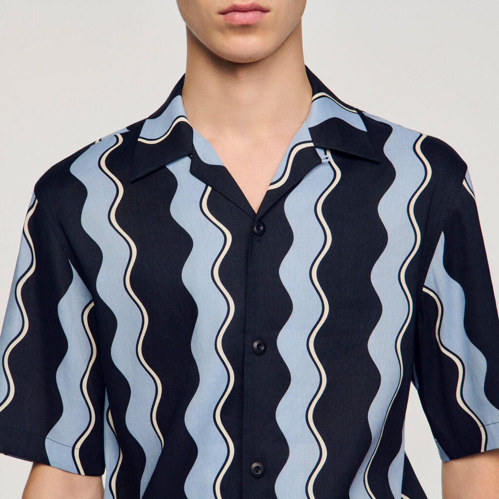 Chemise en lin à imprimé