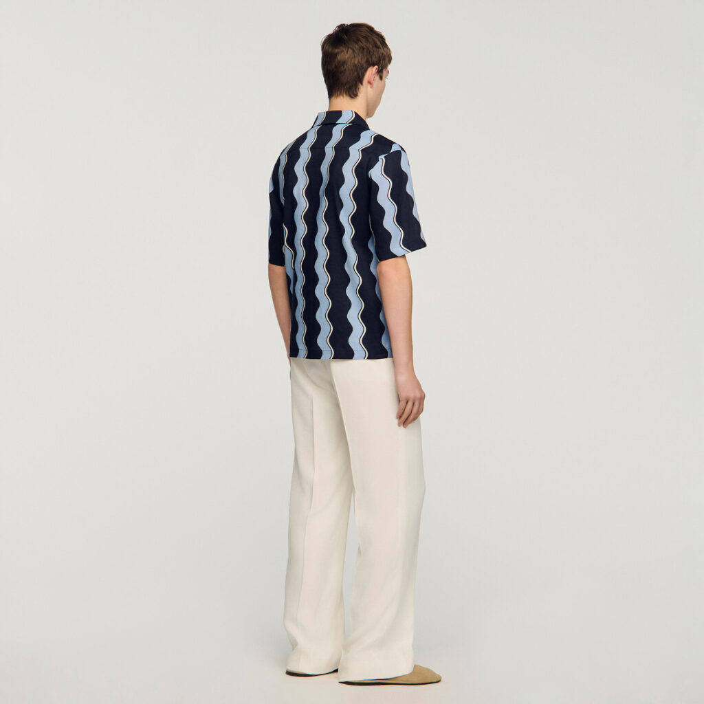 Chemise en lin à imprimé
