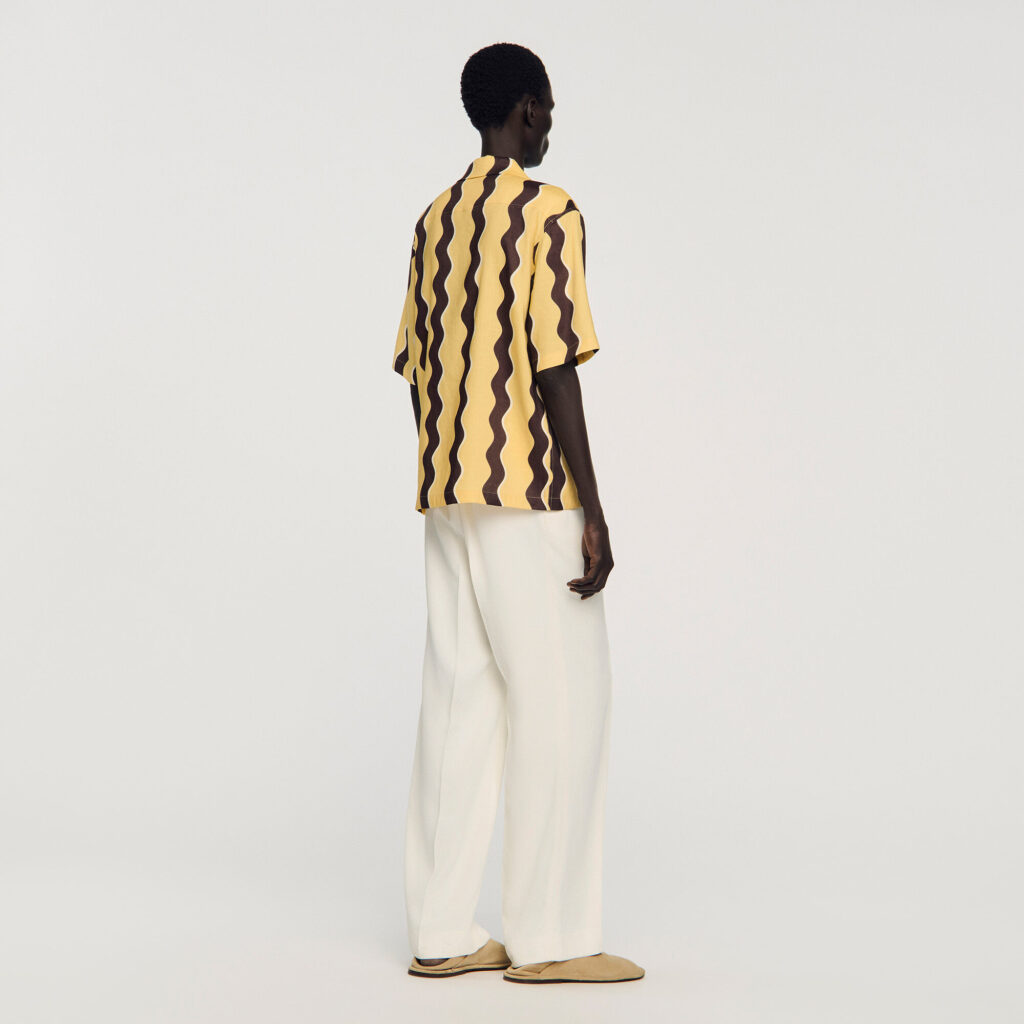 Chemise en lin à imprimé