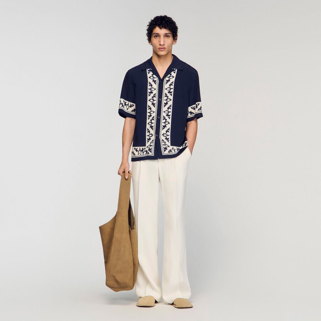 Chemise fluide à imprimé contrasté