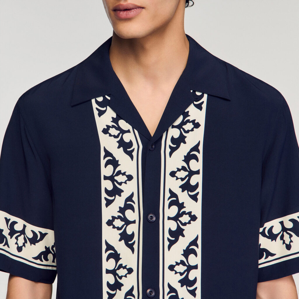 Chemise fluide à imprimé contrasté