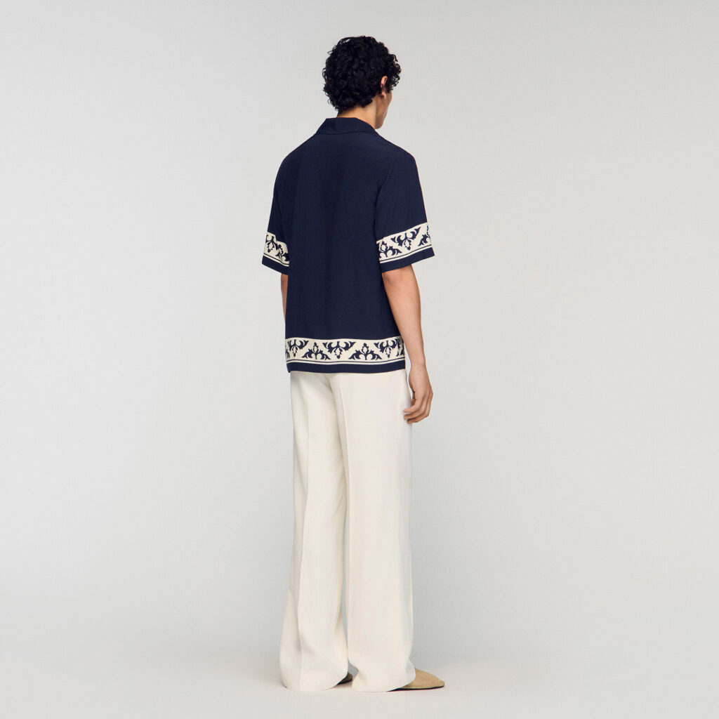 Chemise fluide à imprimé contrasté