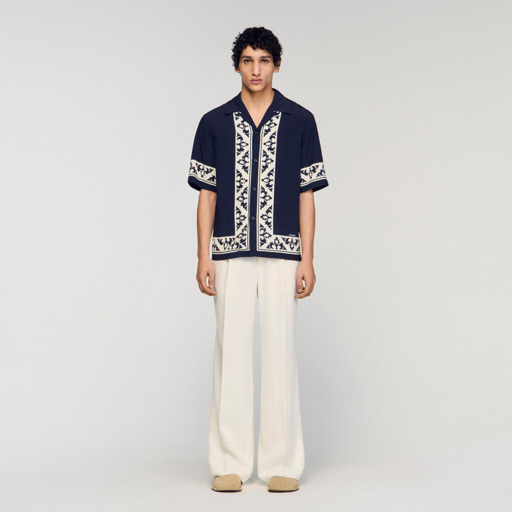Chemise fluide à imprimé contrasté