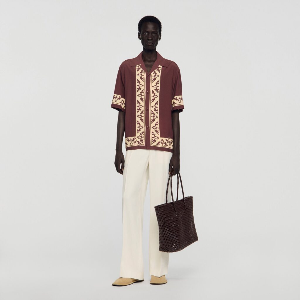 Chemise fluide à imprimé contrasté