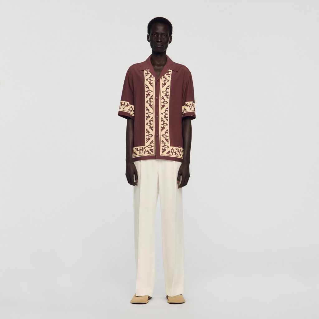Chemise fluide à imprimé contrasté