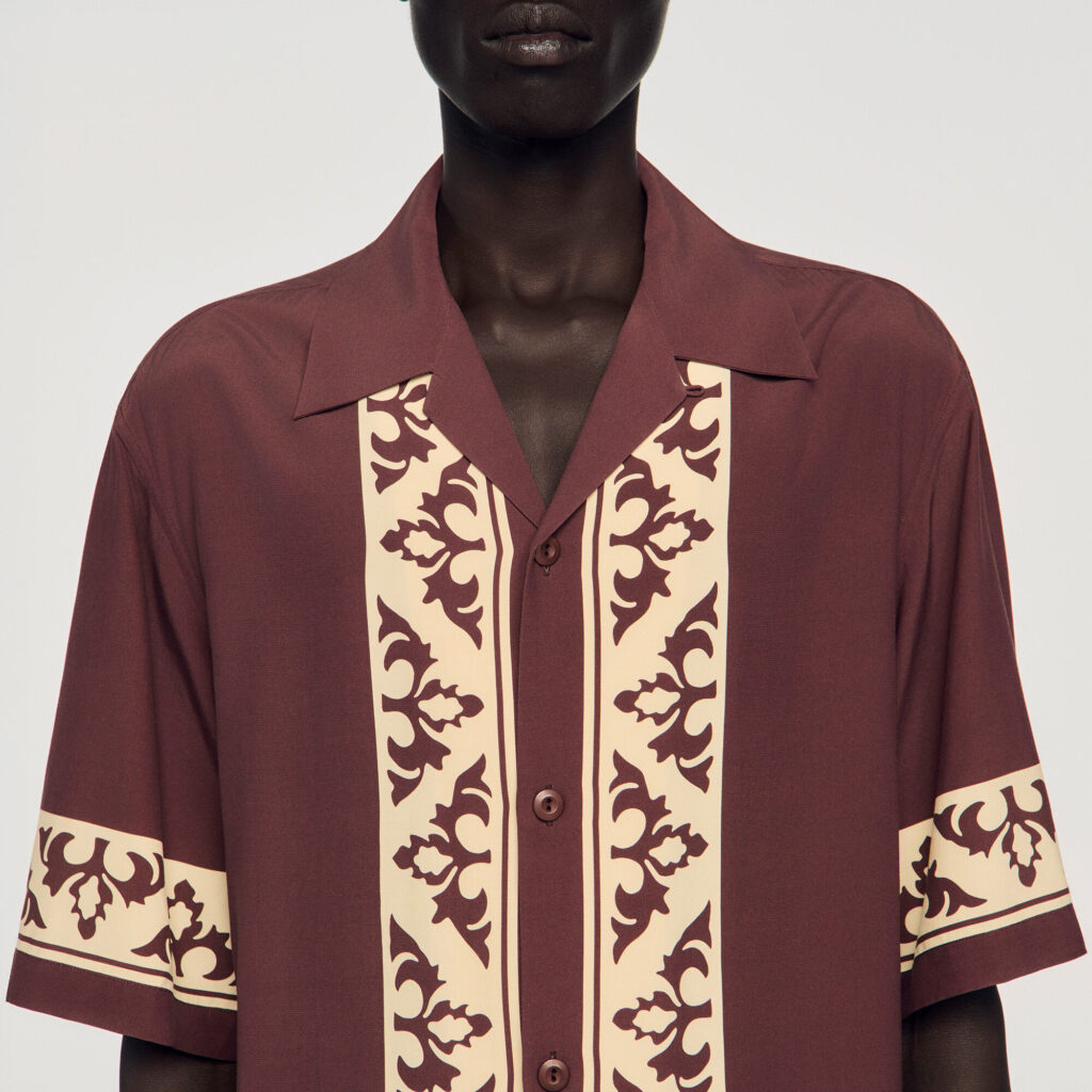 Chemise fluide à imprimé contrasté