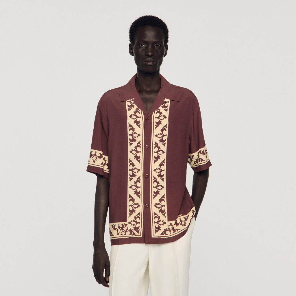 Chemise fluide à imprimé contrasté