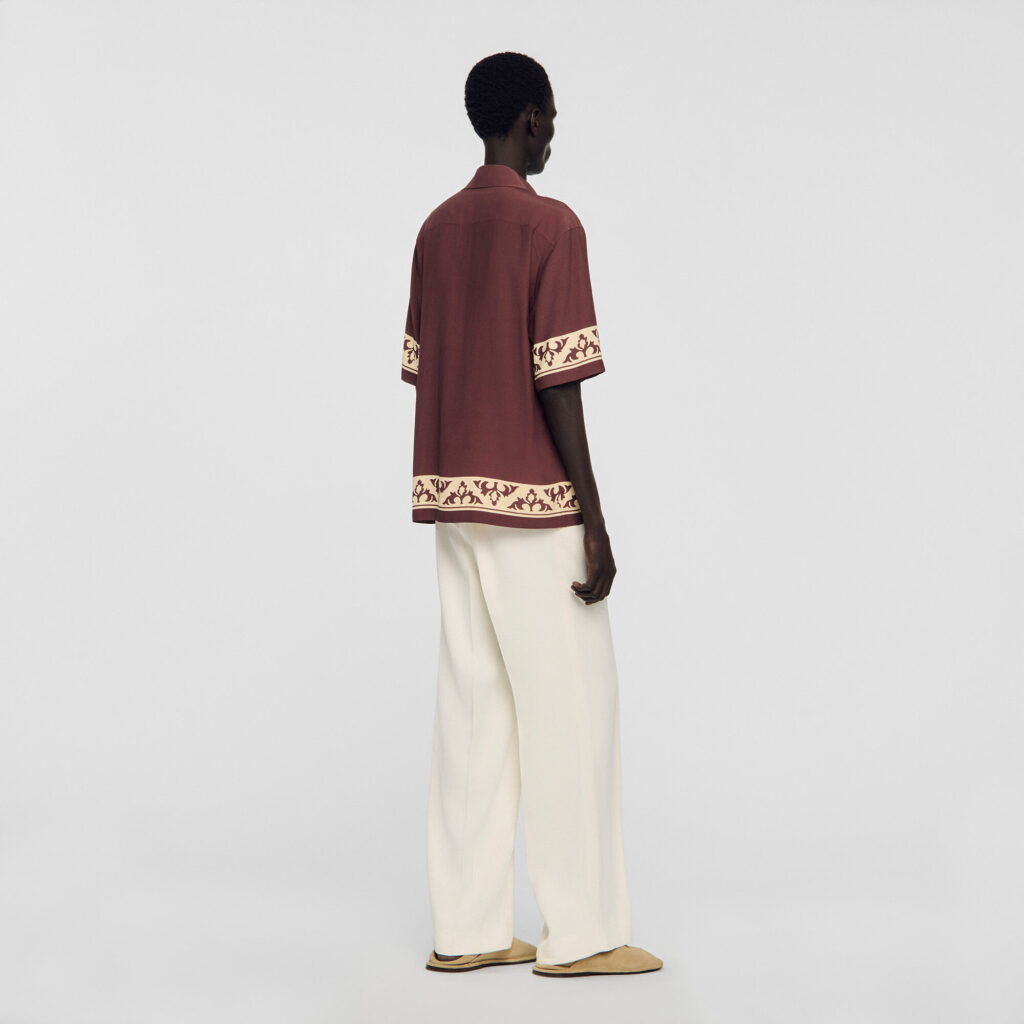 Chemise fluide à imprimé contrasté