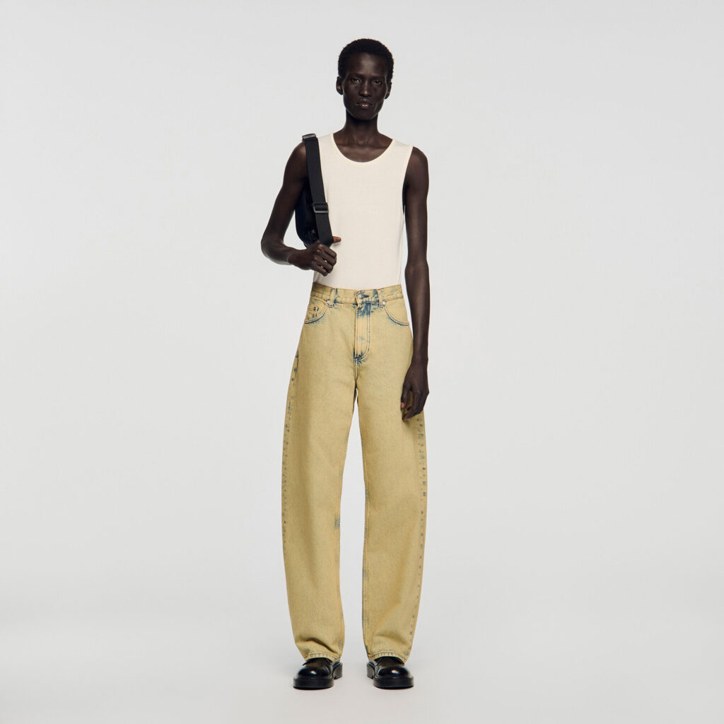 Jean baggy effet délavé
