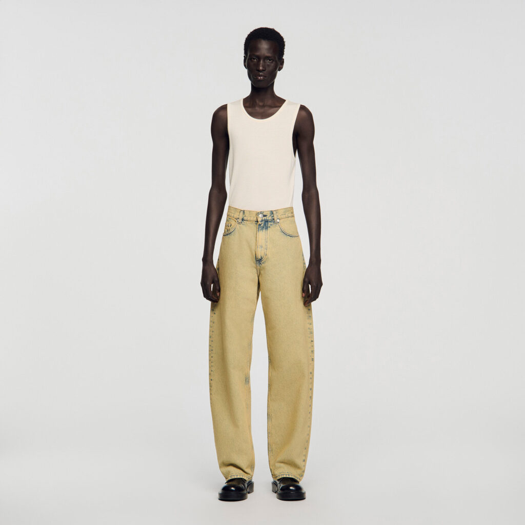Jean baggy effet délavé