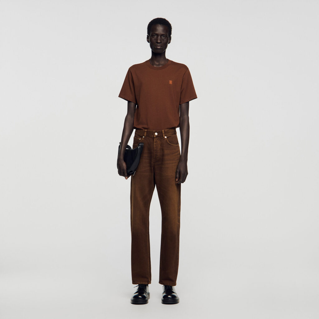 Jean regular effet délavé