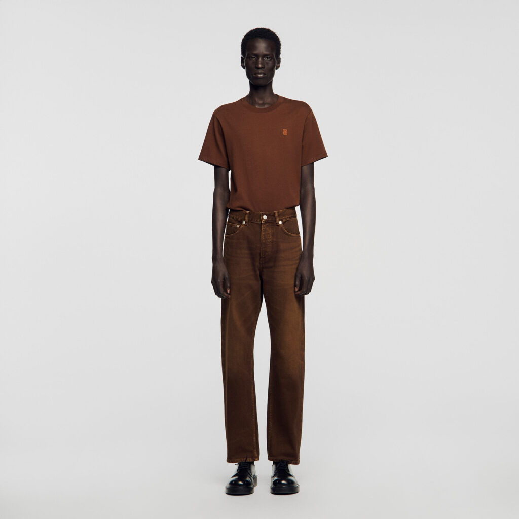 Jean regular effet délavé