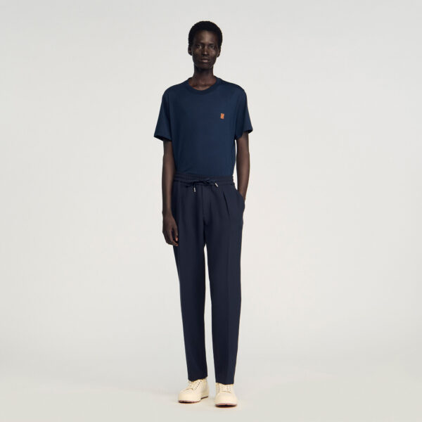 Pantalon droit élastiqué