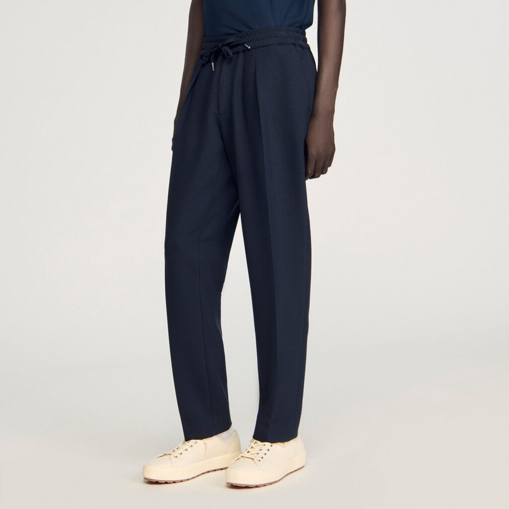 Pantalon droit élastiqué