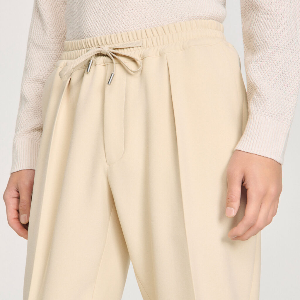 Pantalon droit élastiqué