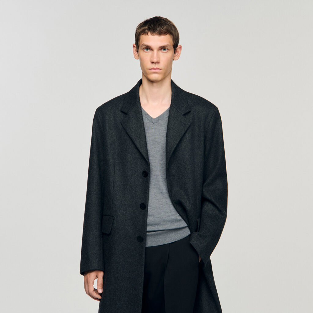 Manteau en drap de laine