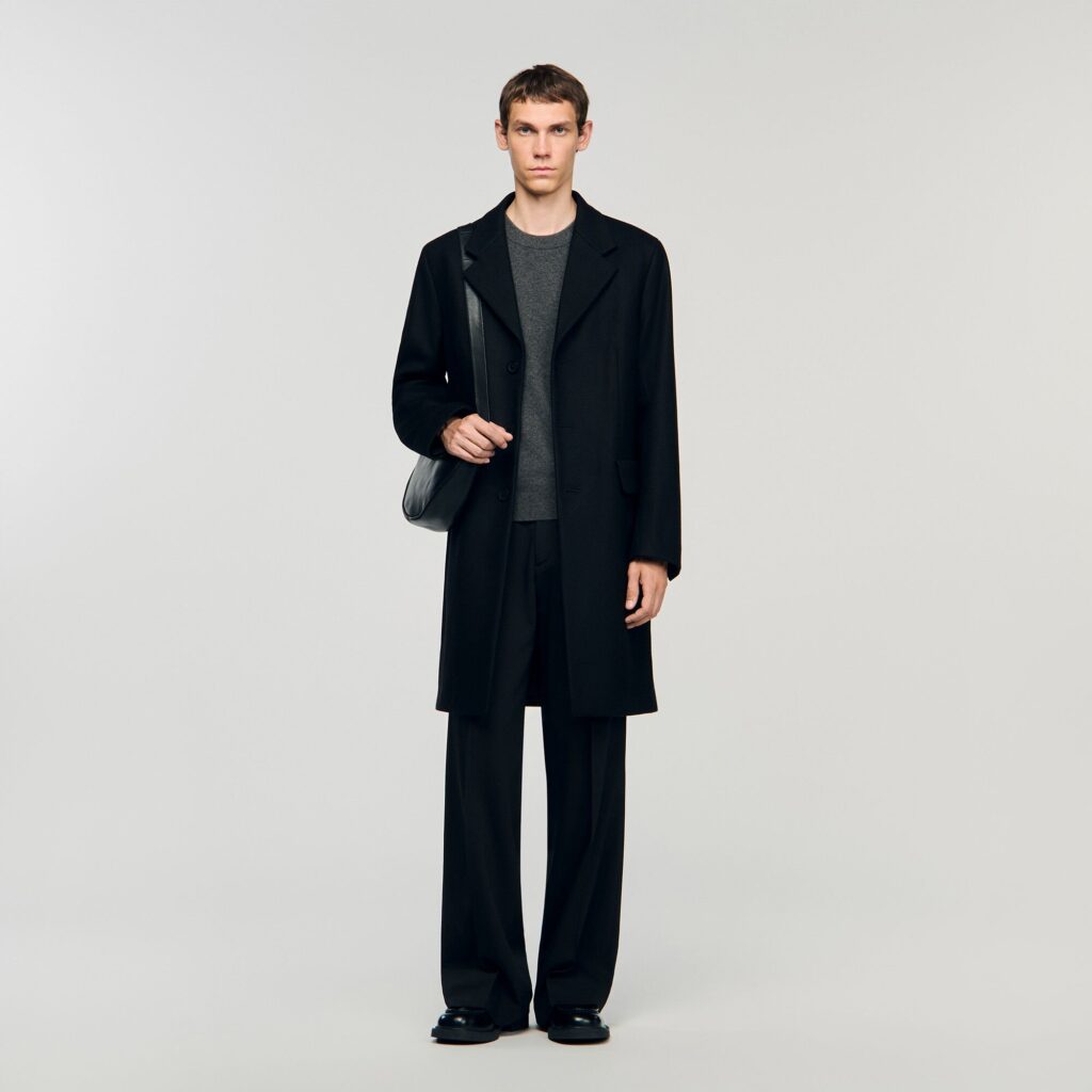 Manteau en laine et cachemire