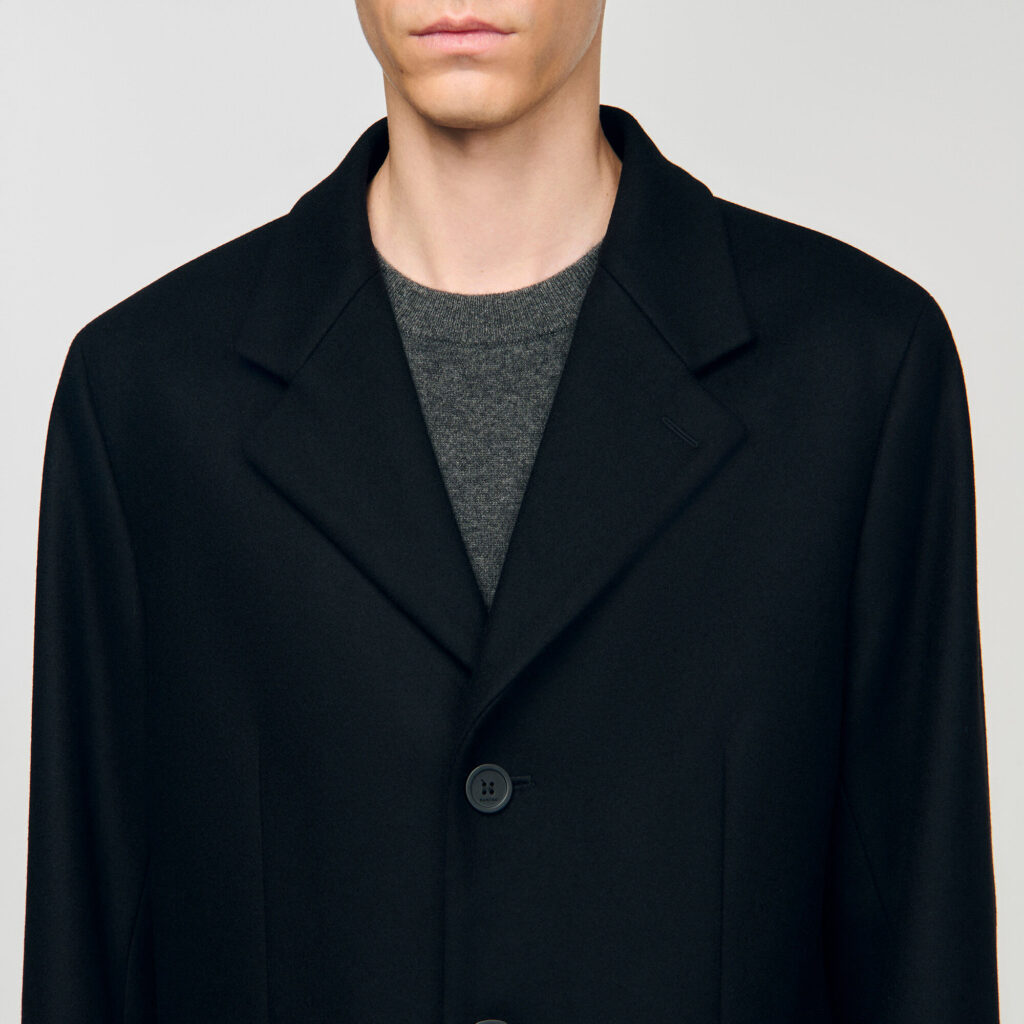 Manteau en laine et cachemire
