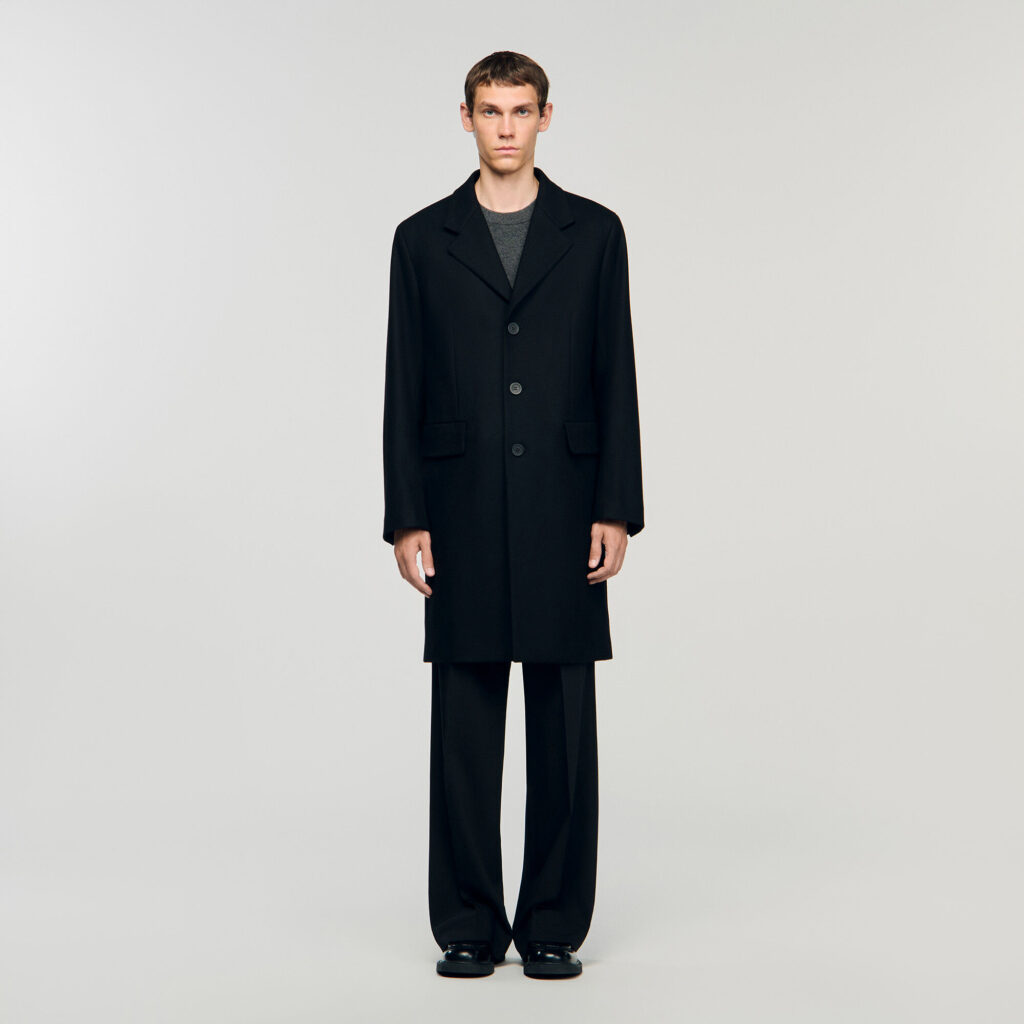 Manteau en laine et cachemire