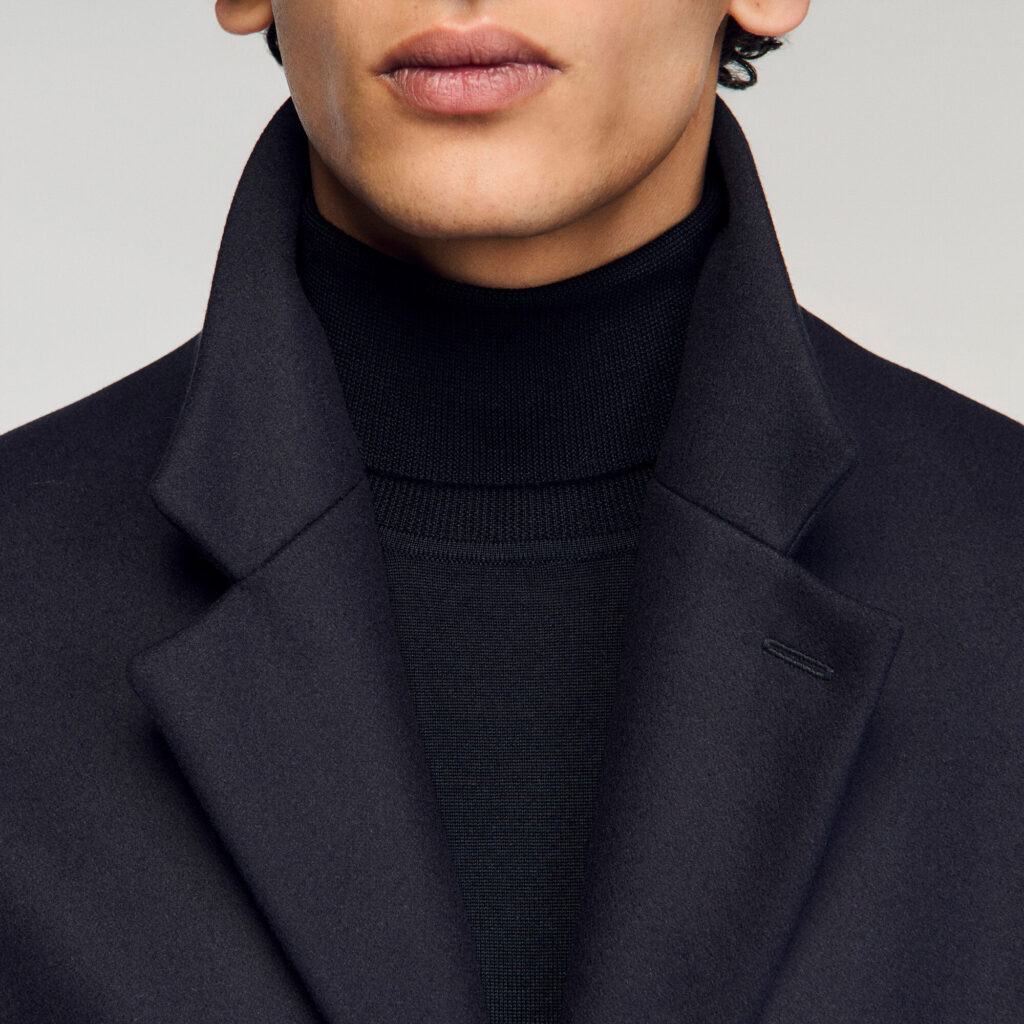 Manteau en laine et cachemire