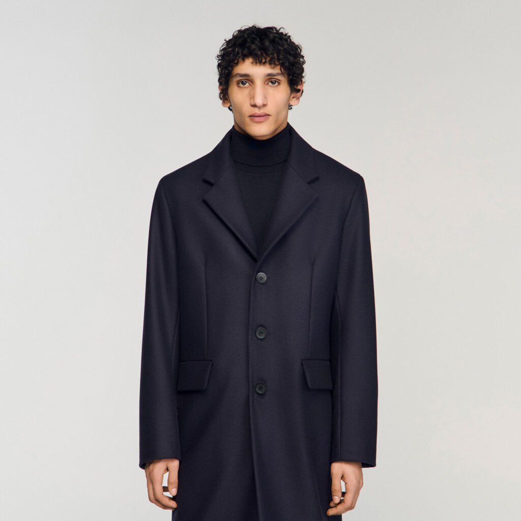 Manteau en laine et cachemire