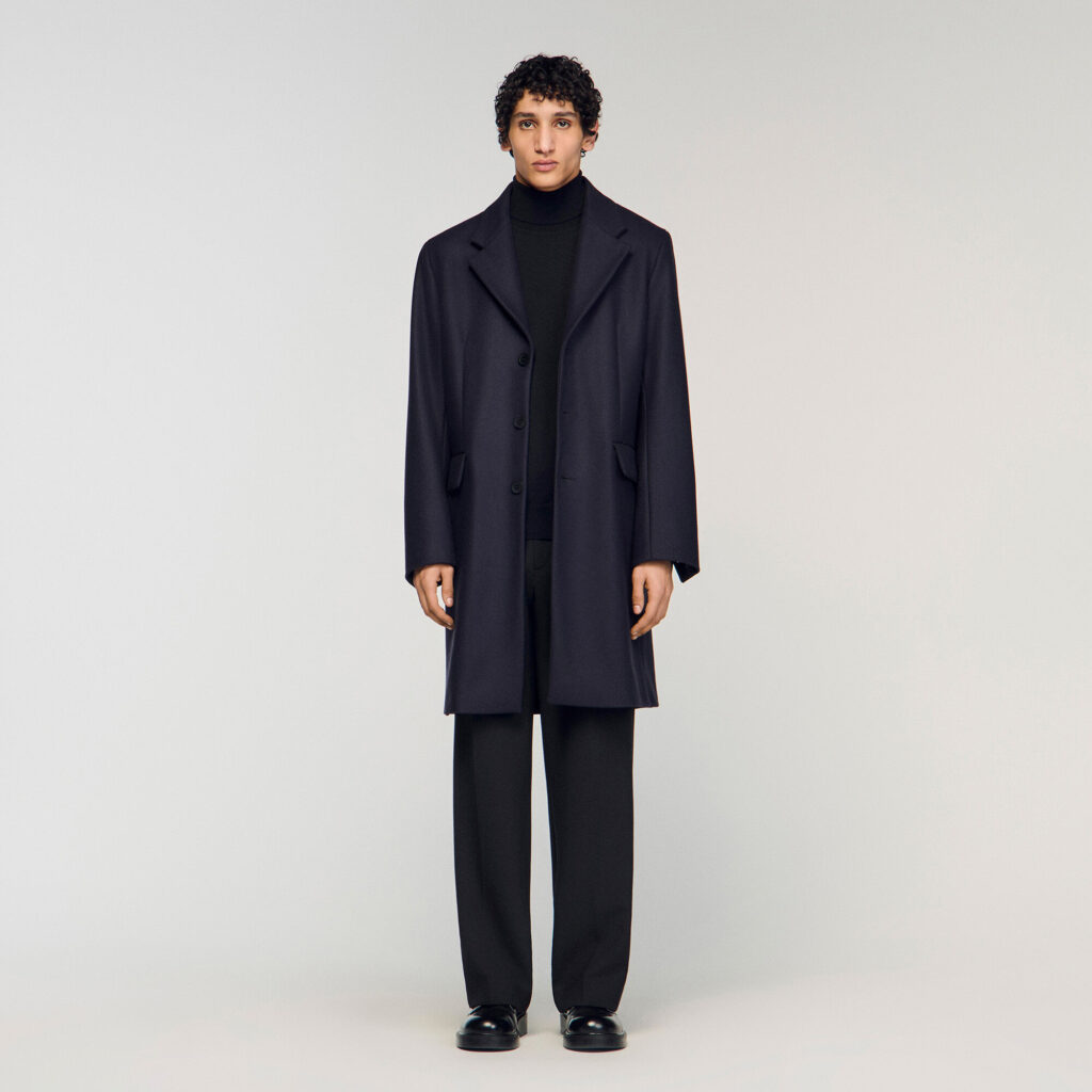 Manteau en laine et cachemire