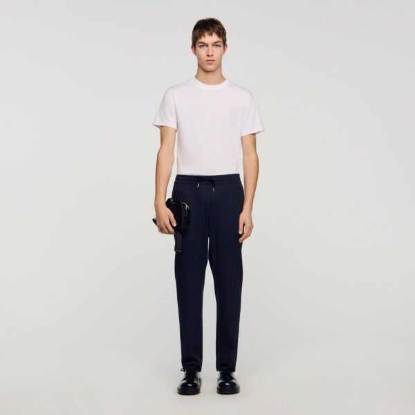Pantalon droit élastiqué