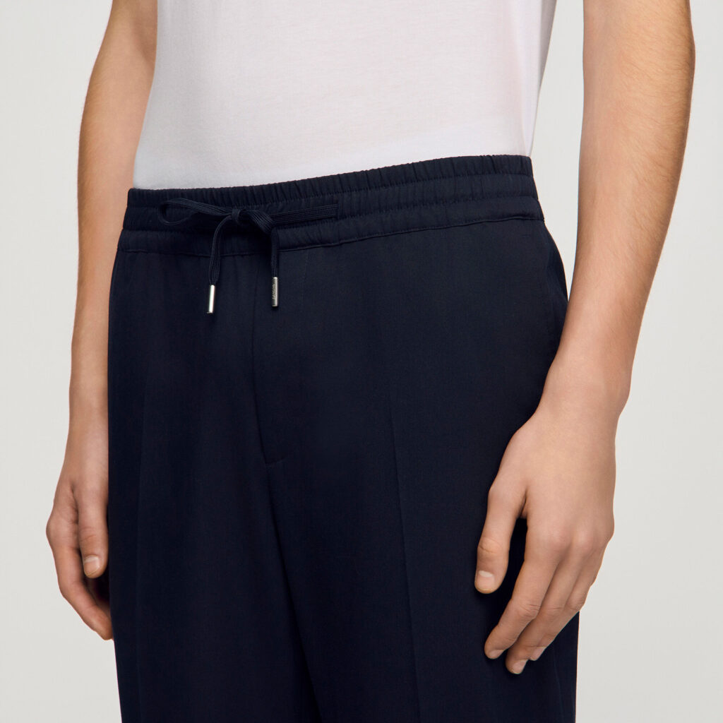 Pantalon droit élastiqué