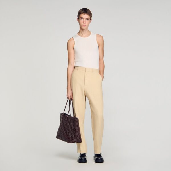 Pantalon en lin et coton oversize