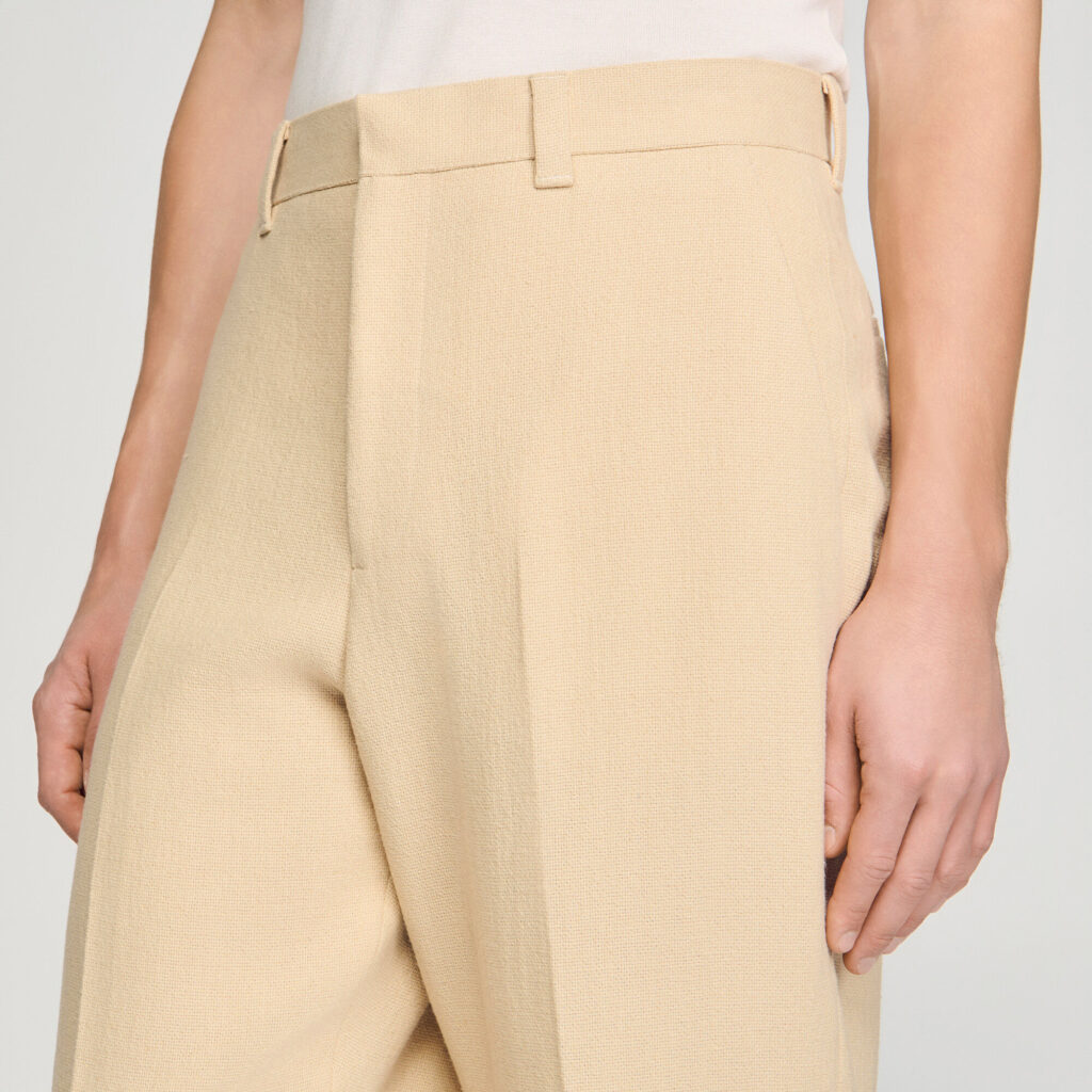 Pantalon en lin et coton oversize
