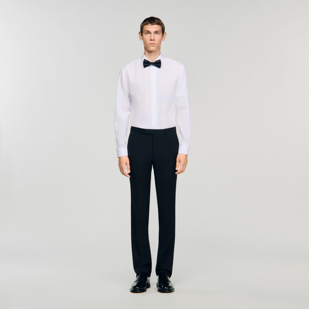 Pantalon détails satinés