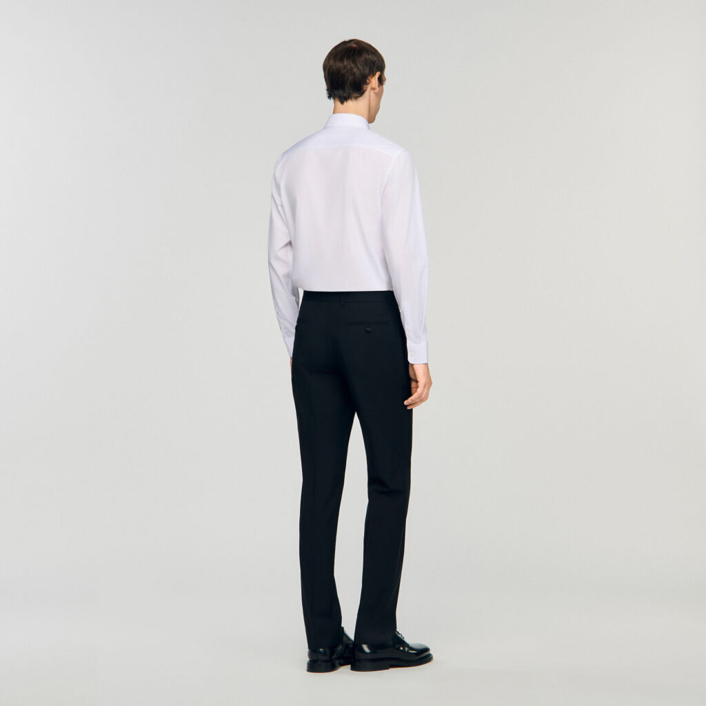 Pantalon détails satinés