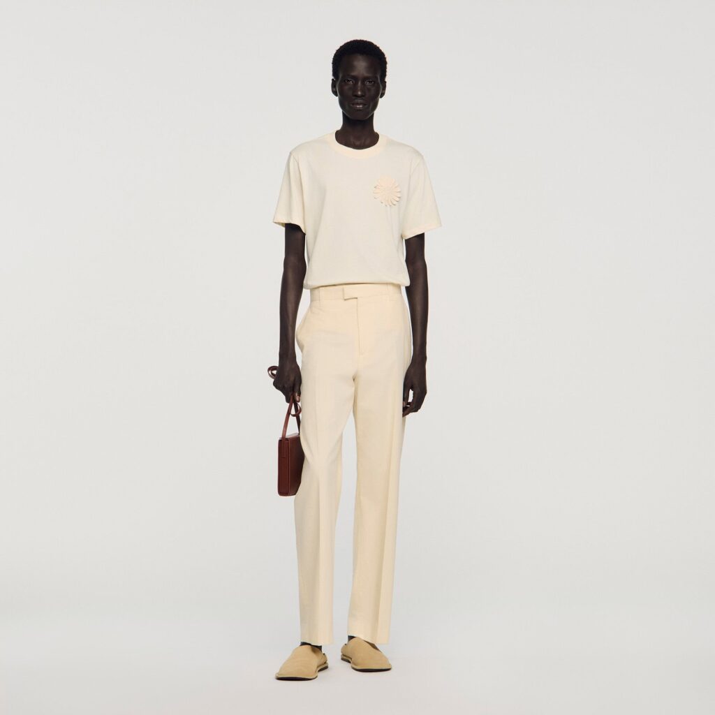 Pantalon large en coton