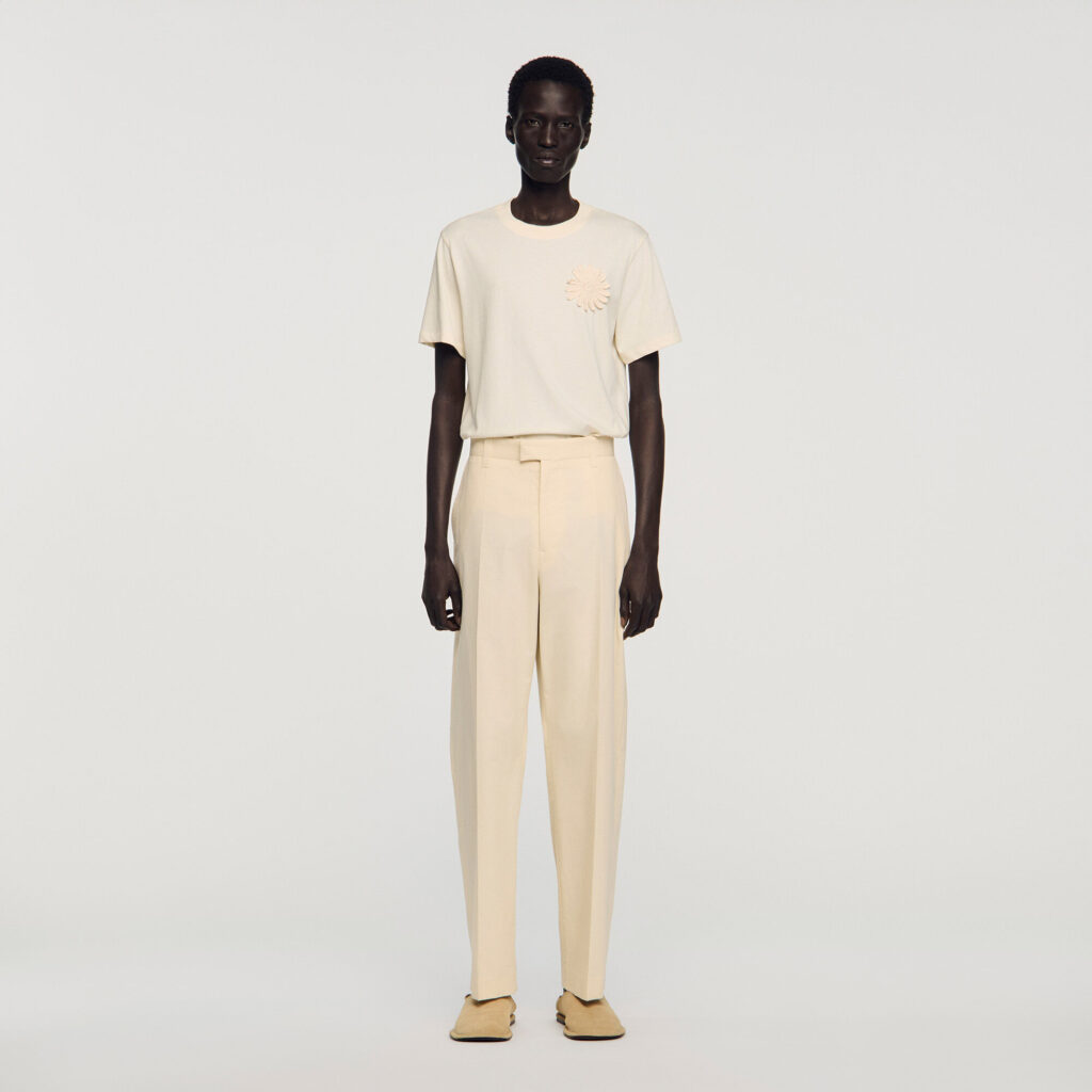 Pantalon large en coton