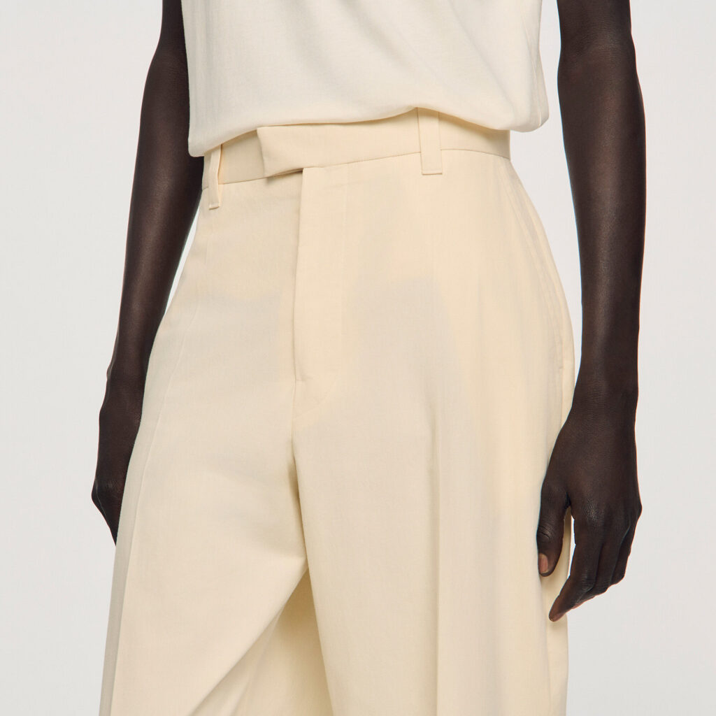 Pantalon large en coton