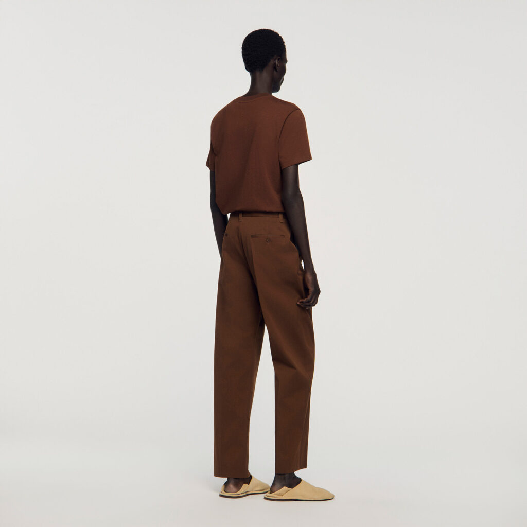 Pantalon large en coton