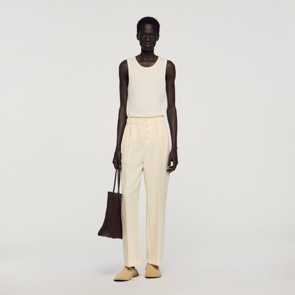 Pantalon fluide élastiqué