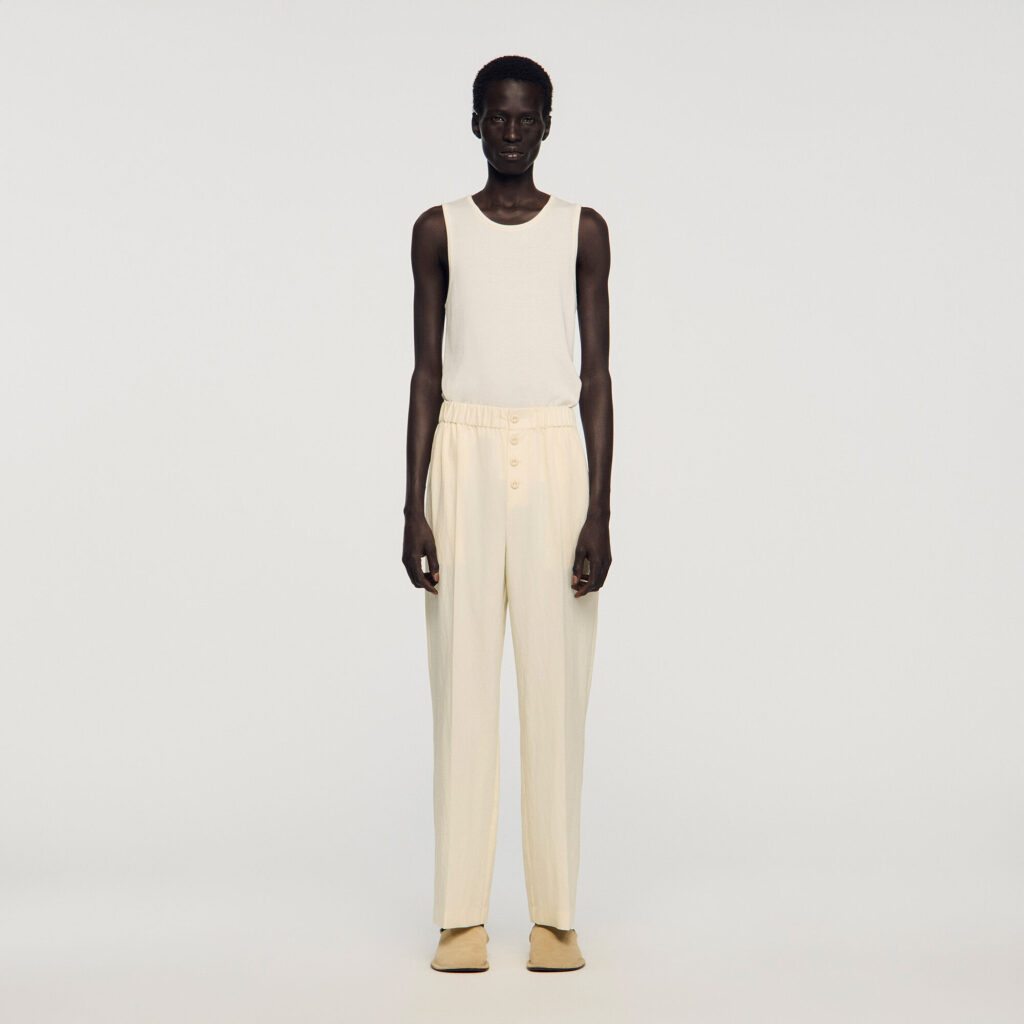 Pantalon fluide élastiqué