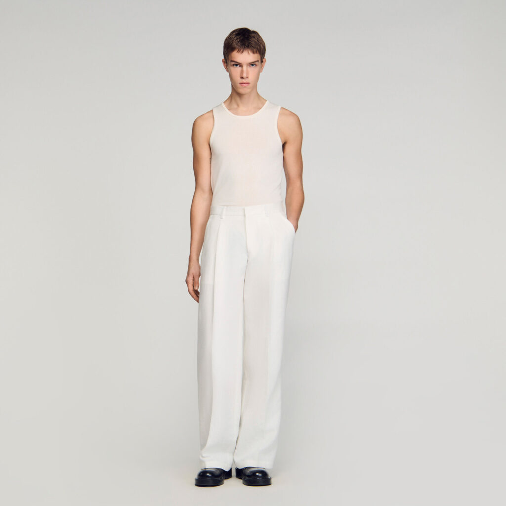 Pantalon de costume en lin