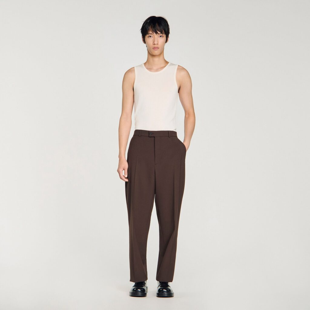 Pantalon oversize en laine