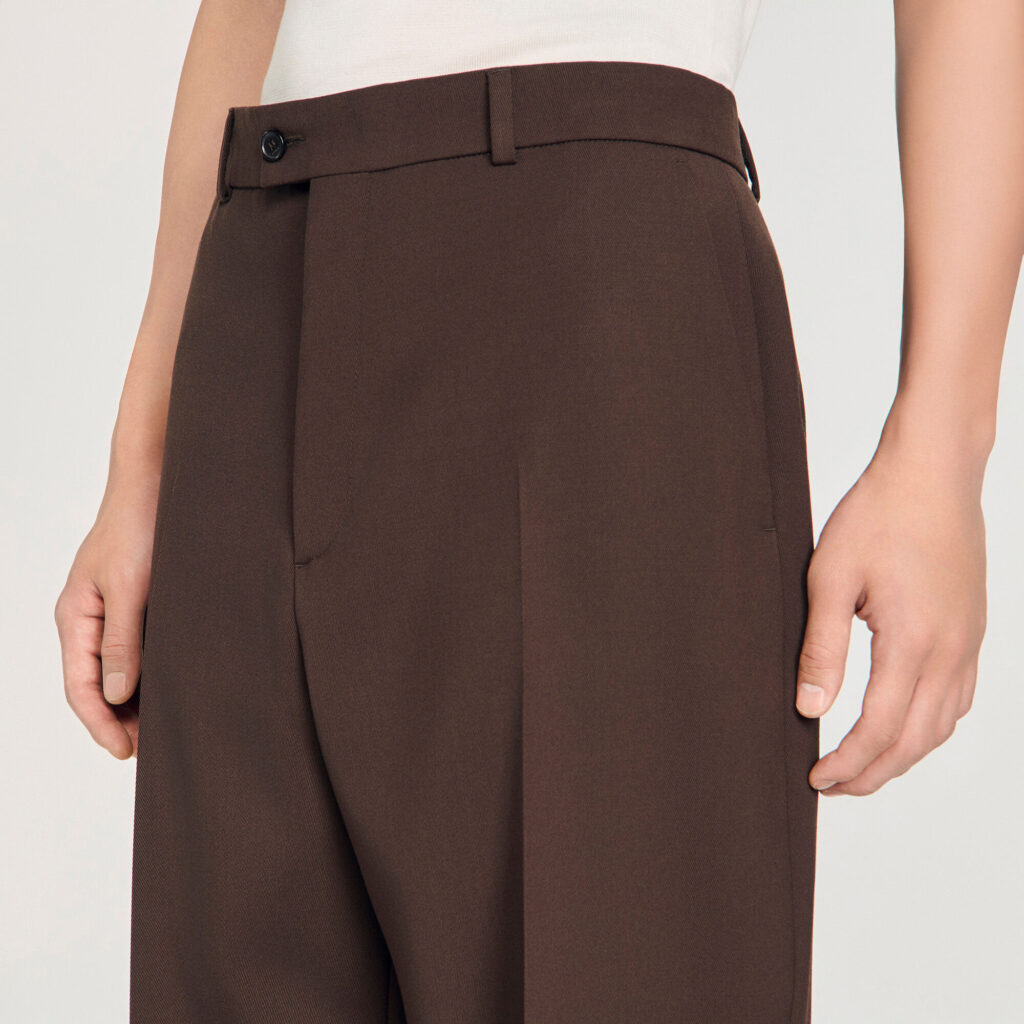 Pantalon oversize en laine