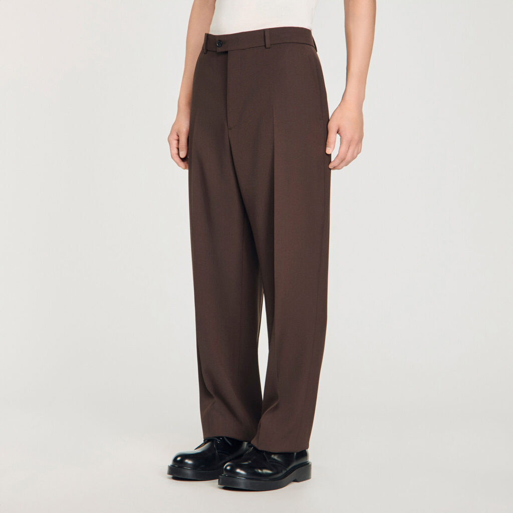 Pantalon oversize en laine