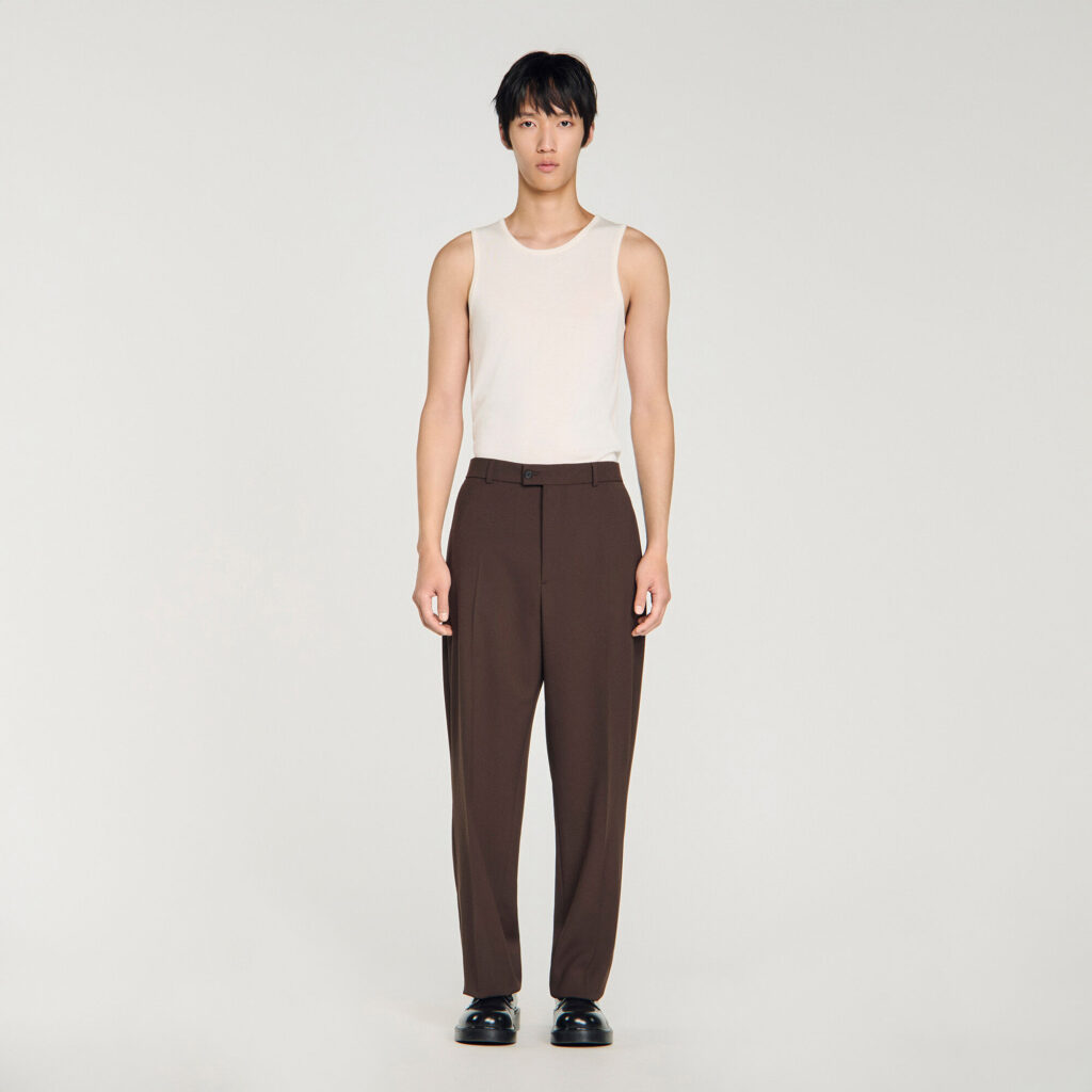 Pantalon oversize en laine