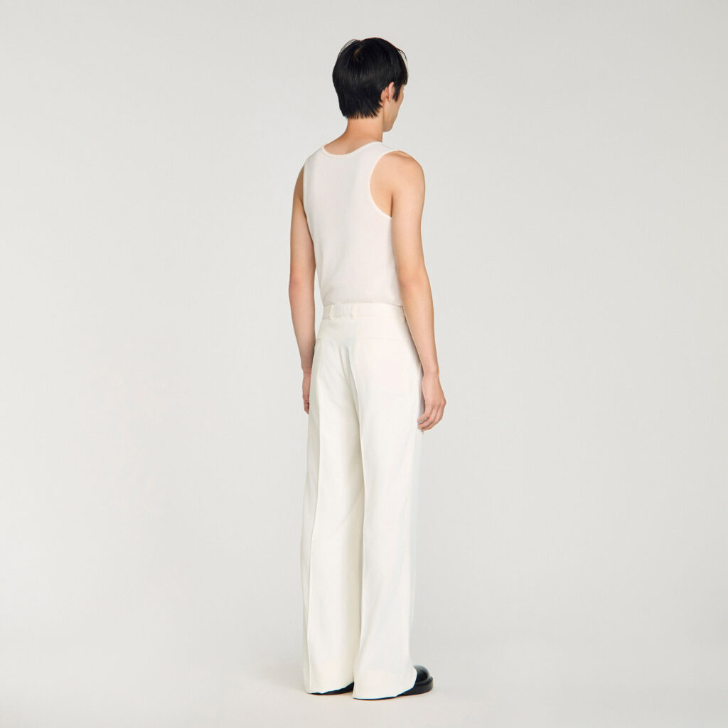 Pantalon large en viscose fluide