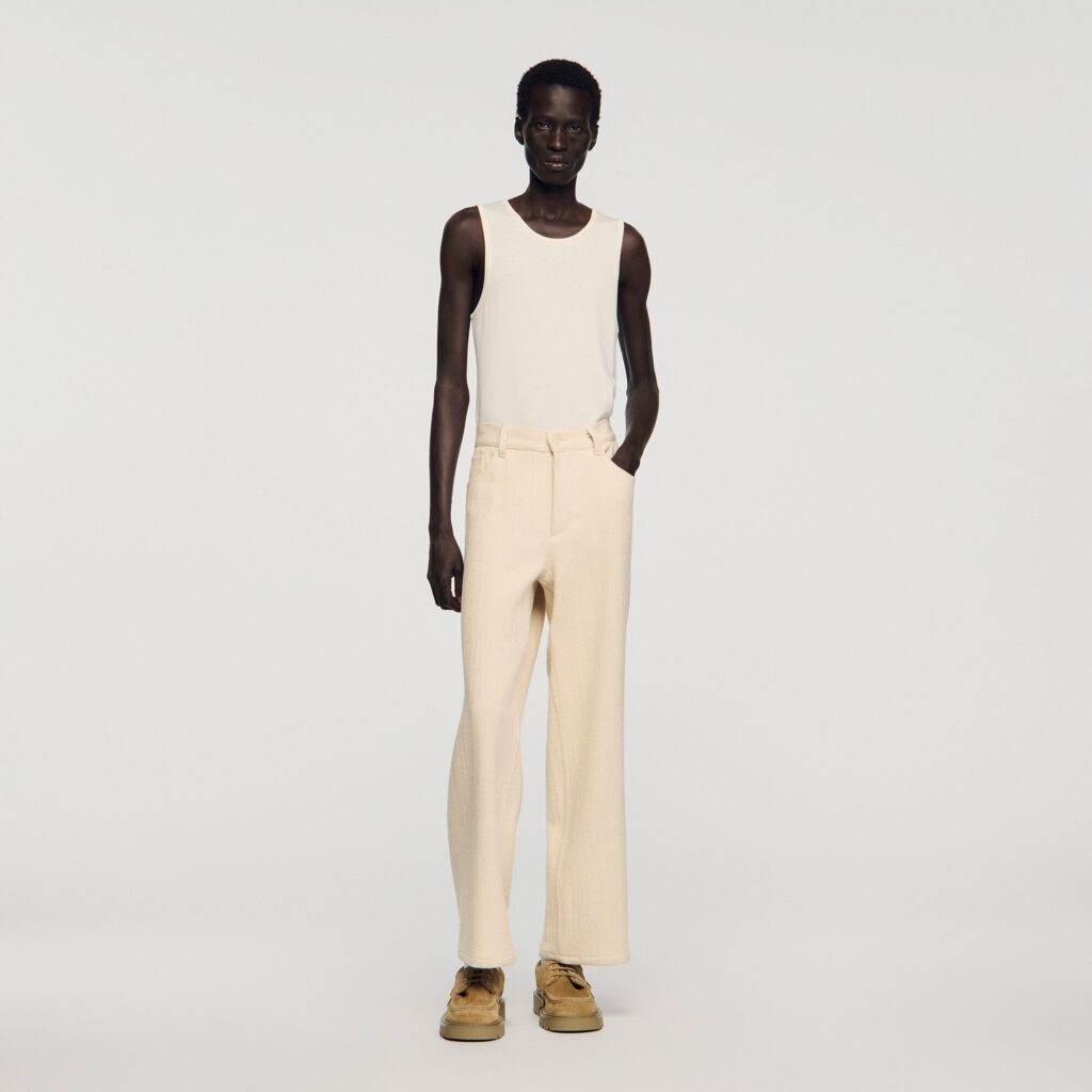 Pantalon large en coton