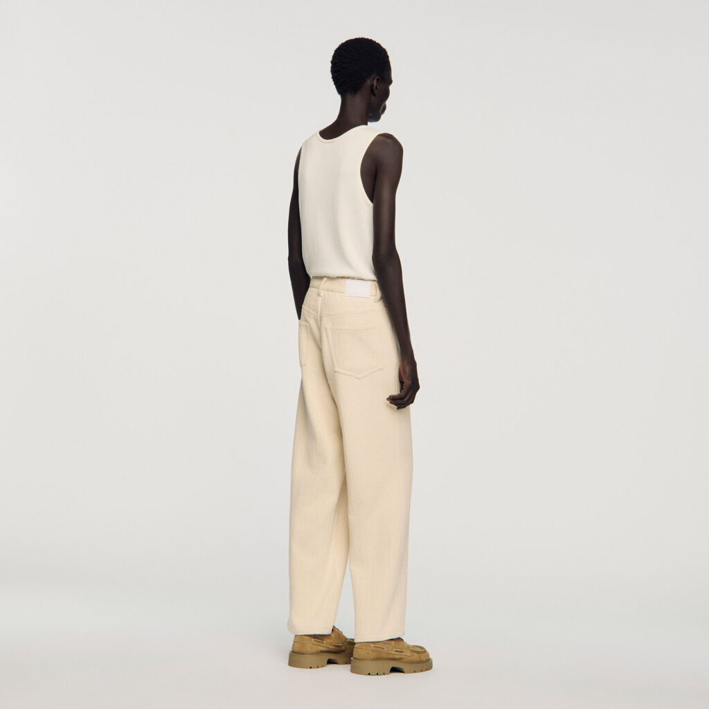 Pantalon large en coton