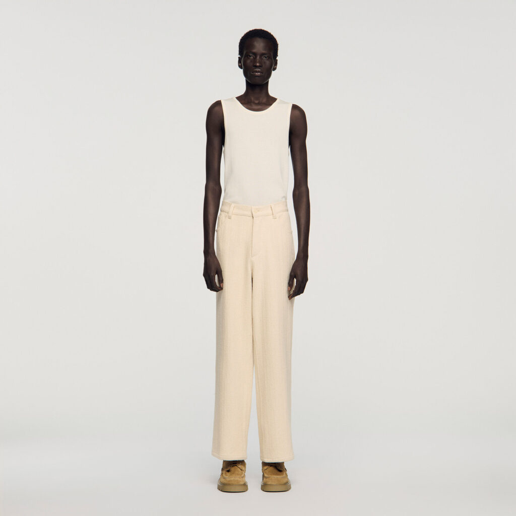 Pantalon large en coton