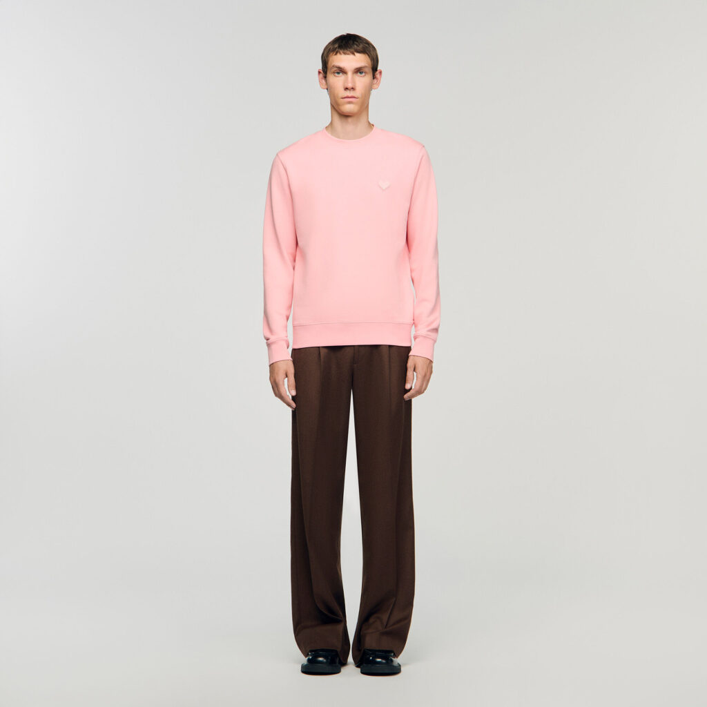 Sweatshirt à patch cœur