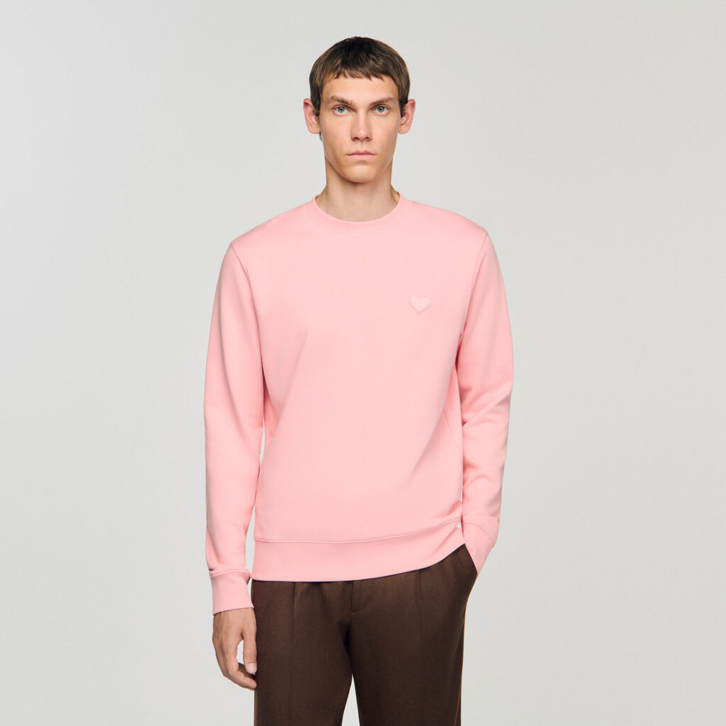 Sweatshirt à patch cœur